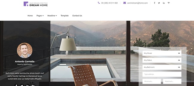 Mẫu theme website bất động sản đẹp